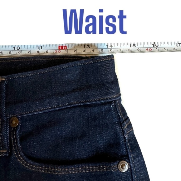 Loft Made & Loved Modern High Waist Skinny Ankle Denim Jeans Dark Wash Womens 2 - Picture 7 of 10